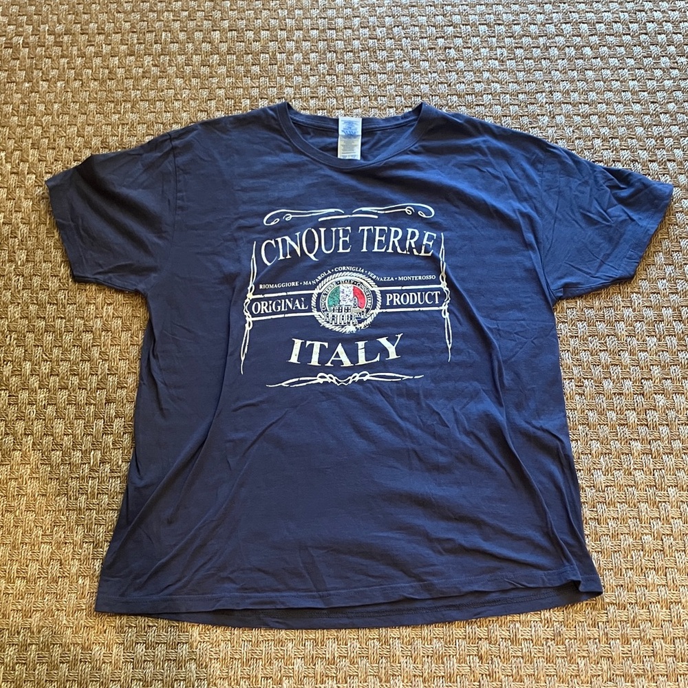 Cinque Terre Italy Navy T-Shirt